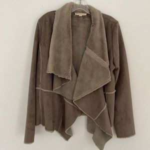 Love Stich Fully Lined Jacket with Faux Suede Exterior